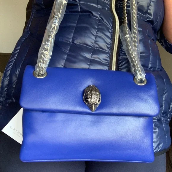 SOLD⛔️Authentic KURT GEIGER LONDON SMOOTH convertible Leather flap magnetic - Picture 3 of 12